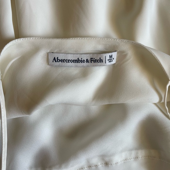 Abercrombie Tie Strap Slip Mini Dress in Ivory - Picture 2 of 6